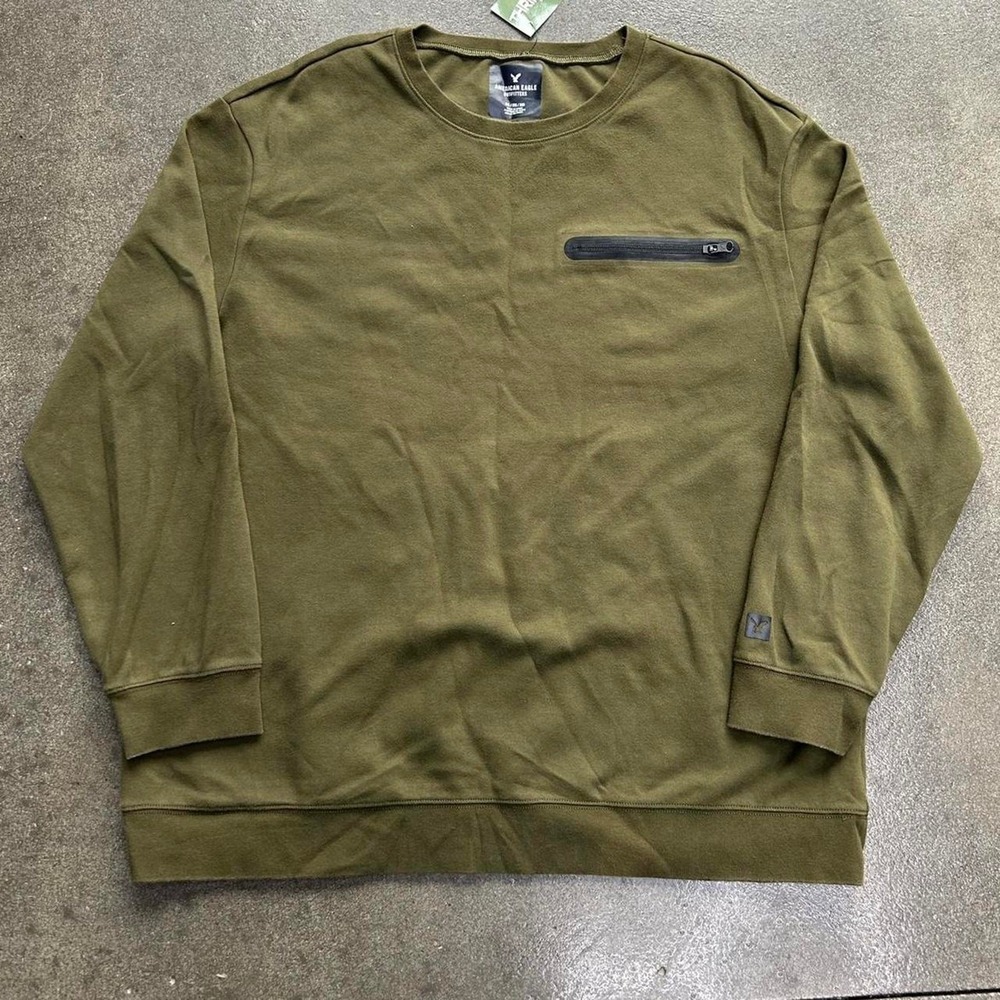 American Eagle Green Size 2XL Sweatshirt Crewneck